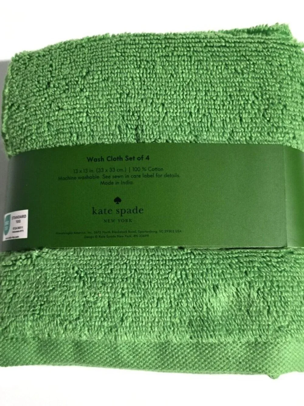 Kate Spade Wash Cloths set of 4  NWT